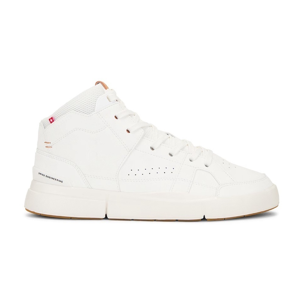 NWT On The Roger Clubhouse Mid in White & Sandstone men’s size 7